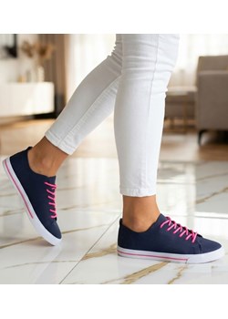 Granatowe trampki damskie /F9-3 11326 T191/ ze sklepu Pantofelek24.pl w kategorii Trampki damskie - zdjęcie 188254776