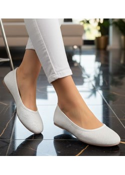 Ażurowe balerinki białe /A2-2 +h2 11274 T191/ ze sklepu Pantofelek24.pl w kategorii Balerinki - zdjęcie 188254809