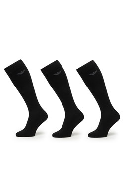 Skarpety długie Emporio Armani Underwear EM000556 AF14446 MC061 Czarny ze sklepu eobuwie.pl w kategorii Skarpetki męskie - zdjęcie 188255239