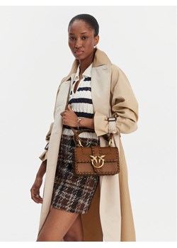 PINKO Torebka Love One Mini Cl. AI 25-26 PLTT 100059 A2OR Brązowy ze sklepu MODIVO w kategorii Kuferki - zdjęcie 188255455