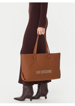 LOVE MOSCHINO Torebka JC4395PP0NKD020A Brązowy ze sklepu MODIVO w kategorii Torby Shopper bag - zdjęcie 188255608