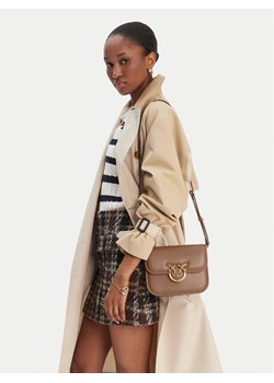 PINKO Torebka Love Box Bag Fl Mini PE 25 PLTT 104297 A26L Brązowy ze sklepu MODIVO w kategorii Listonoszki - zdjęcie 188255627