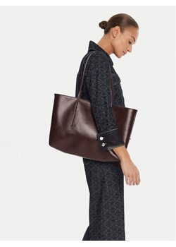 Calvin Klein Torebka Emblem Aop Tote W/ Pouch LV04F3266G Bordowy ze sklepu MODIVO w kategorii Torby Shopper bag - zdjęcie 188256225