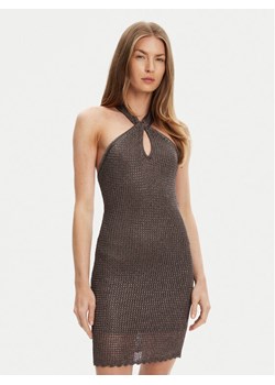 Guess Sukienka dzianinowa W5YK34 Z24F0 Szary Slim Fit ze sklepu MODIVO w kategorii Sukienki - zdjęcie 188256655