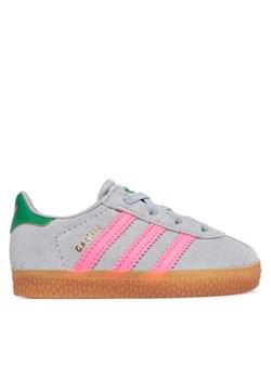 adidas Sneakersy Gazelle Comfort Closure Elastic Laces IH6477 Szary ze sklepu MODIVO w kategorii Buty sportowe dziecięce - zdjęcie 188256709