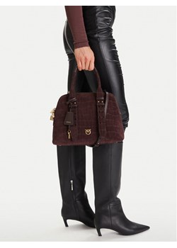 PINKO Torebka Bowling Bag Medium AI 25-26 PLTT 105906 A2YW Bordowy ze sklepu MODIVO w kategorii Kuferki - zdjęcie 188257006