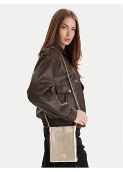 PINKO Torebka Flat Satchel AI 25-26 PCPL 105352 A2O9 Złoty ze sklepu MODIVO w kategorii Kopertówki - zdjęcie 188257518