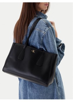 Calvin Klein Torebka Ck Medium Work Tote LV04F3442G Czarny ze sklepu MODIVO w kategorii Torby Shopper bag - zdjęcie 188257605