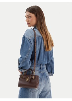 Tommy Hilfiger Torebka American Icon Micro Tote Leather AW0AW18167 Brązowy ze sklepu MODIVO w kategorii Torebki damskie - zdjęcie 188257676