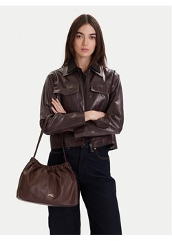 Tommy Hilfiger Torebka Soft Leather Shoulder Bag AW0AW18307 Bordowy ze sklepu MODIVO w kategorii Torebki damskie - zdjęcie 188257765