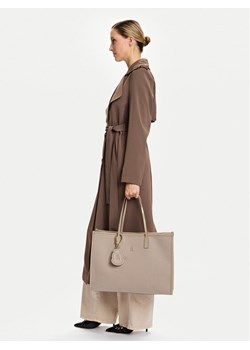 Tommy Hilfiger Torebka Th City Large Tote Melton AW0AW18215 Beżowy ze sklepu MODIVO w kategorii Torby Shopper bag - zdjęcie 188257807