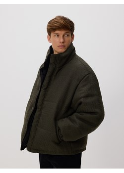 Reserved - Pikowana dwustronna kurtka - ciemnozielony ze sklepu Reserved w kategorii Kurtki męskie - zdjęcie 188262849
