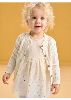 Sinsay - Ażurowy sweter zapinany na guziki - kremowy ze sklepu Sinsay w kategorii Bluzy i swetry - zdjęcie 188263045