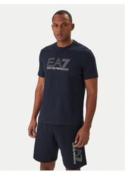 EA7 Emporio Armani T-Shirt 7M001307 AF10375 Granatowy Regular Fit ze sklepu MODIVO w kategorii T-shirty męskie - zdjęcie 188263448