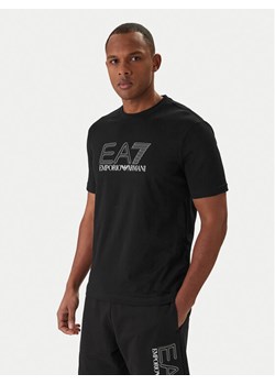 EA7 Emporio Armani T-Shirt 7M001307 AF10375 Czarny Regular Fit ze sklepu MODIVO w kategorii T-shirty męskie - zdjęcie 188263475