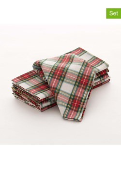 GAMUSI Serwetki (6 szt.) "Check" w kolorze biało-czerwono-zielonym - 45 x 45 cm ze sklepu Limango Polska w kategorii Akcesoria kuchenne - zdjęcie 188264268