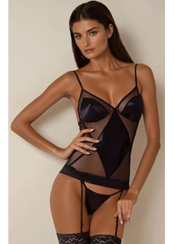 Czarny gorset damski i stringi Ana, Kolor czarny, Rozmiar L/XL, Passion ze sklepu Intymna w kategorii Gorsety - zdjęcie 188264367