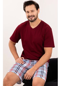 Bawełniana piżama męska bordowa 505, Kolor bordowy-wzór, Rozmiar M, Regina ze sklepu Intymna w kategorii Piżamy męskie - zdjęcie 188264429