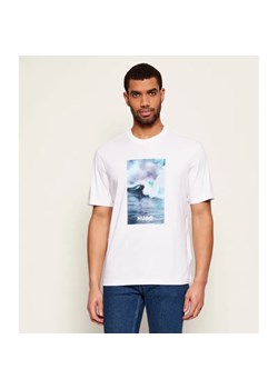 Hugo Blue T-shirt Nalotrix | Regular Fit ze sklepu Gomez Fashion Store w kategorii T-shirty męskie - zdjęcie 188265639
