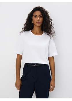 Mohito - Bawełniana biała koszulka - biały ze sklepu Mohito w kategorii Bluzki damskie - zdjęcie 188266709