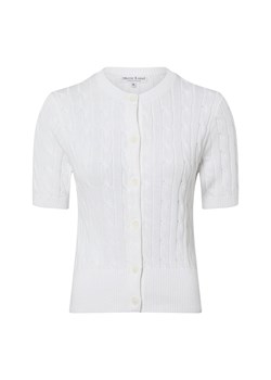 Marie Lund Kardigan damski Kobiety Bawełna biały wypukły wzór tkaniny ze sklepu vangraaf w kategorii Swetry damskie - zdjęcie 188266718