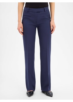 HUGO Spodnie - Hilayla Kobiety Sztuczne włókno granatowy jednolity ze sklepu vangraaf w kategorii Spodnie damskie - zdjęcie 188266725