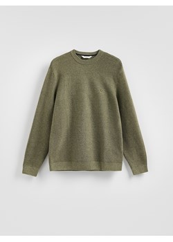 Reserved - Sweter z domieszką lyocellu - ciemnozielony ze sklepu Reserved w kategorii Swetry męskie - zdjęcie 188266797