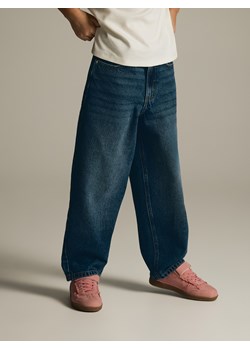Reserved - Jeansy baggy - granatowy ze sklepu Reserved w kategorii Spodnie dziewczęce - zdjęcie 188266955