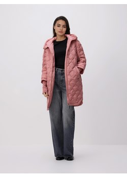 Reserved - Długa kurtka z kapturem - brudny róż ze sklepu Reserved w kategorii Kurtki damskie - zdjęcie 188266989