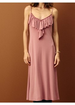 Sinsay - Sukienka midi na ramiączkach - różowy ze sklepu Sinsay w kategorii Sukienki - zdjęcie 188267366
