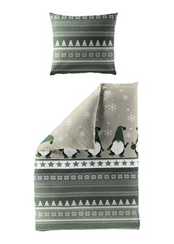 Bierbaum Komplet pościeli satynowej w kolorze zielono-białym ze sklepu Limango Polska w kategorii Pościele - zdjęcie 188267455