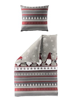 Bierbaum Komplet pościeli w kolorze szaro-czerwono-białym ze sklepu Limango Polska w kategorii Pościele - zdjęcie 188267458