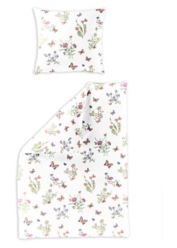 Bierbaum Komplet pościeli satynowej  w kolorze białym ze wzorem ze sklepu Limango Polska w kategorii Pościele - zdjęcie 188267558