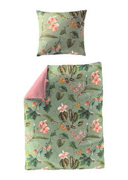 Bierbaum Komplet pościeli satynowej w kolorze jasnoróżowo-zielonym ze sklepu Limango Polska w kategorii Pościele - zdjęcie 188267597