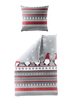 Bierbaum Komplet pościeli flanelowej w kolorze szaro-czerwonym ze sklepu Limango Polska w kategorii Pościele - zdjęcie 188267698