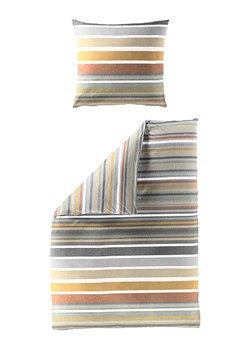 Bierbaum Komplet pościeli flanelowej w kolorze szaro-pomarańczowym ze sklepu Limango Polska w kategorii Pościele - zdjęcie 188267709