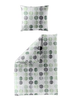 Bierbaum Komplet pościeli flanelowej w kolorze biało-zielono-szarym ze sklepu Limango Polska w kategorii Pościele - zdjęcie 188267737