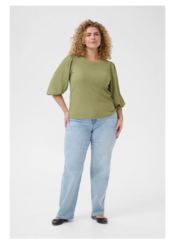 KAFFE curve Koszulka "Civena" w kolorze oliwkowym ze sklepu Limango Polska w kategorii Bluzki damskie - zdjęcie 188271746