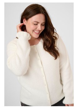 KAFFE curve Kardigan "Cirsten" w kolorze kremowym ze sklepu Limango Polska w kategorii Swetry damskie - zdjęcie 188272036