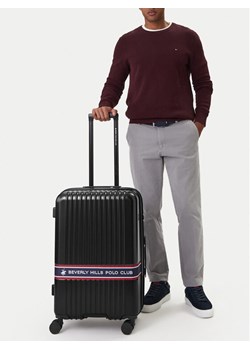 Walizka średnia Beverly Hills Polo Club CEO-BHPC-M-005-08-BLACK Czarny ze sklepu eobuwie.pl w kategorii Walizki - zdjęcie 188275637
