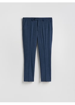 Reserved - Garniturowe spodnie slim fit - granatowy ze sklepu Reserved w kategorii Spodnie męskie - zdjęcie 188279626