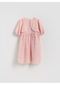 Reserved - Cekinowa sukienka z bolerkiem - różowy ze sklepu Reserved w kategorii Sukienki dziewczęce - zdjęcie 188279725