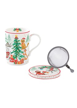Easy Life Kubek "Christmas Gang" w kolorze biało-zielonym - 350 ml ze sklepu Limango Polska w kategorii Dzbanki i zaparzacze - zdjęcie 188281099