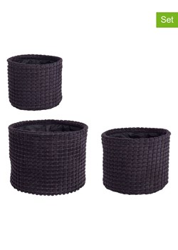 Bizzotto Pojemniki (3 szt.) "Nicky" w kolorze czarnym ze sklepu Limango Polska w kategorii Pojemniki kuchenne - zdjęcie 188281218