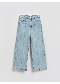 Reserved - Jeansy wide leg z przeszyciem - niebieski ze sklepu Reserved w kategorii Jeansy damskie - zdjęcie 188281738