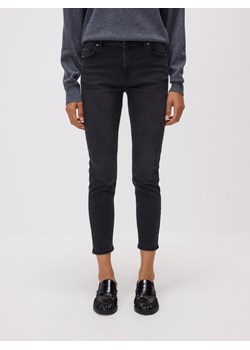 Reserved - Jeansy slim fit mid rise - czarny ze sklepu Reserved w kategorii Jeansy damskie - zdjęcie 188281967