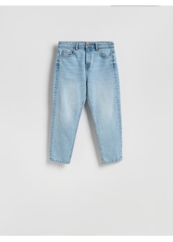 Reserved - Jeansy mom fit z krótszą nogawką - niebieski ze sklepu Reserved w kategorii Spodnie dziewczęce - zdjęcie 188281997