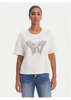 Fracomina T-Shirt FR26ST3046J401N5 Biały Regular Fit ze sklepu MODIVO w kategorii Bluzki damskie - zdjęcie 188282316