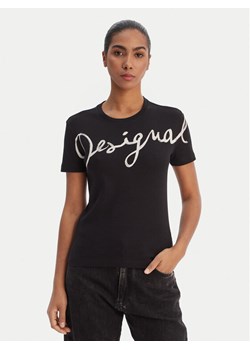 Desigual T-Shirt 26SWTK07 Czarny Regular Fit ze sklepu MODIVO w kategorii Bluzki damskie - zdjęcie 188283508