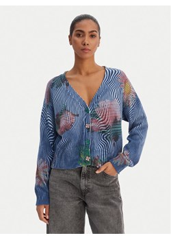 Desigual Kardigan 26SWJF19 Niebieski Regular Fit ze sklepu MODIVO w kategorii Swetry damskie - zdjęcie 188283596